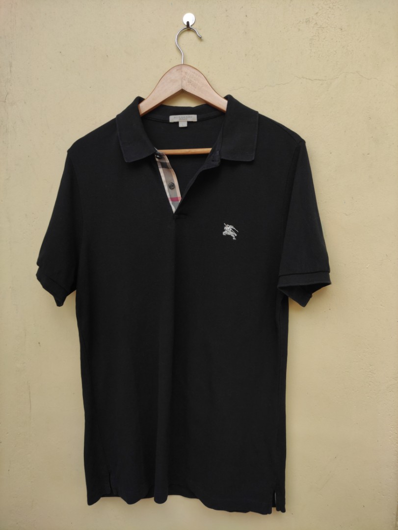 Burberry polo hotsell shirt black