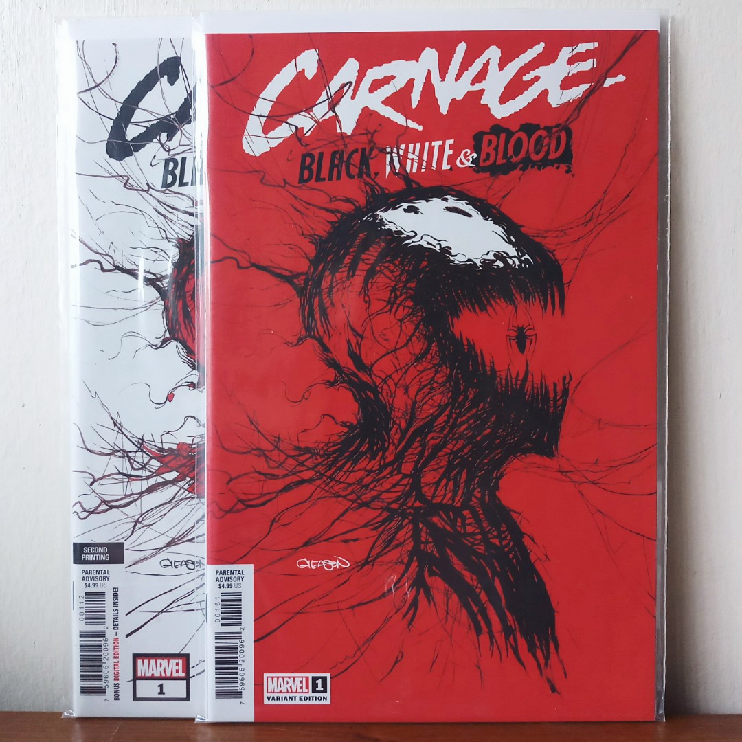 Carnage: Black, White & Blood #1 (2021 Marvel Comics) 1St + 2Nd Printing  Nm, Hobbies & Toys, Books & Magazines, Comics & Manga On Carousell