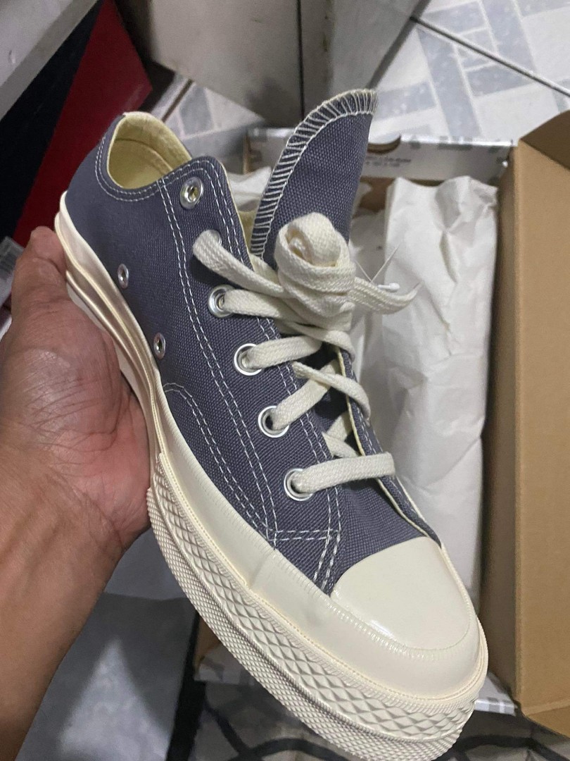cdg converse grey low