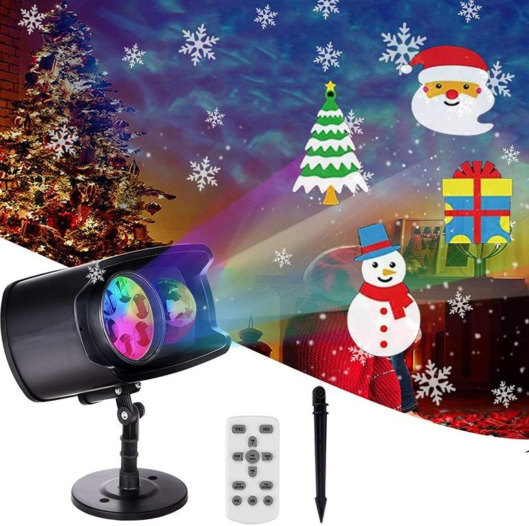 20 Slides LED Projector Lamp Double Projection Light Waterproof Outdoor  Water Wave, Remote Control Indoor Outdoor for Christmas Halloween  Decorations - China Christmas Lights, Christmas Projection Lamp