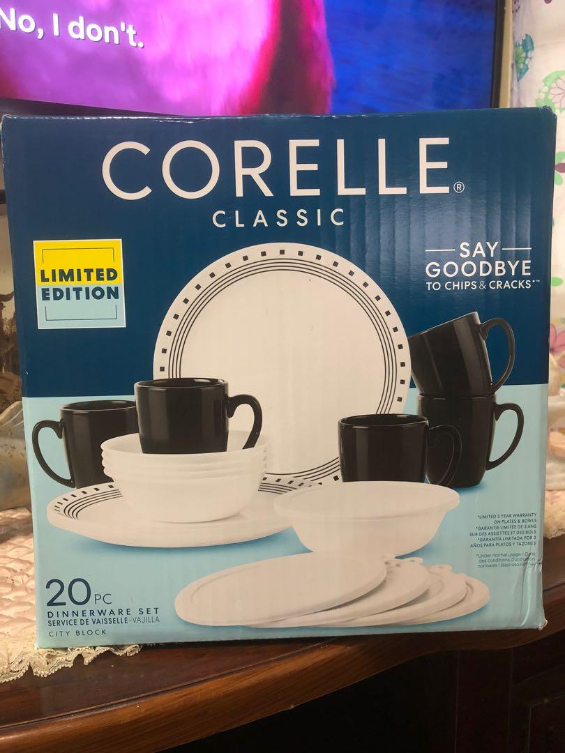 Corelle 20pc set Limited edition City Block, Furniture & Home Living