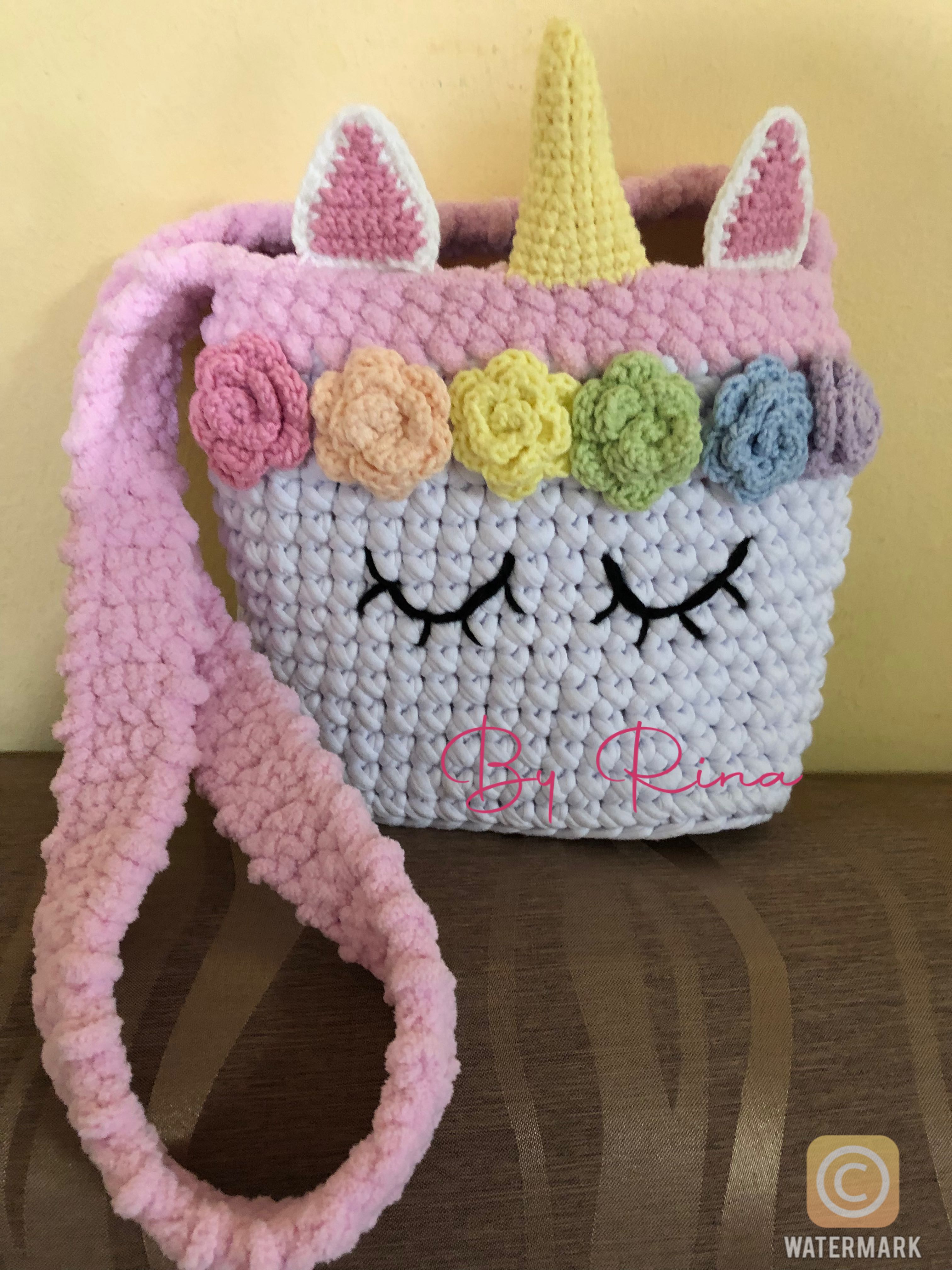 Unicorn Handbag Crochet Pattern PDF. English USA - Etsy