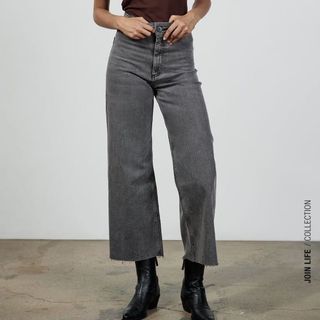 Culotte jeans grey/abu Zara (Stradivarius h\u0026m uniqlo mango bershka), Fesyen  Wanita, Pakaian Wanita, Bawahan di Carousell