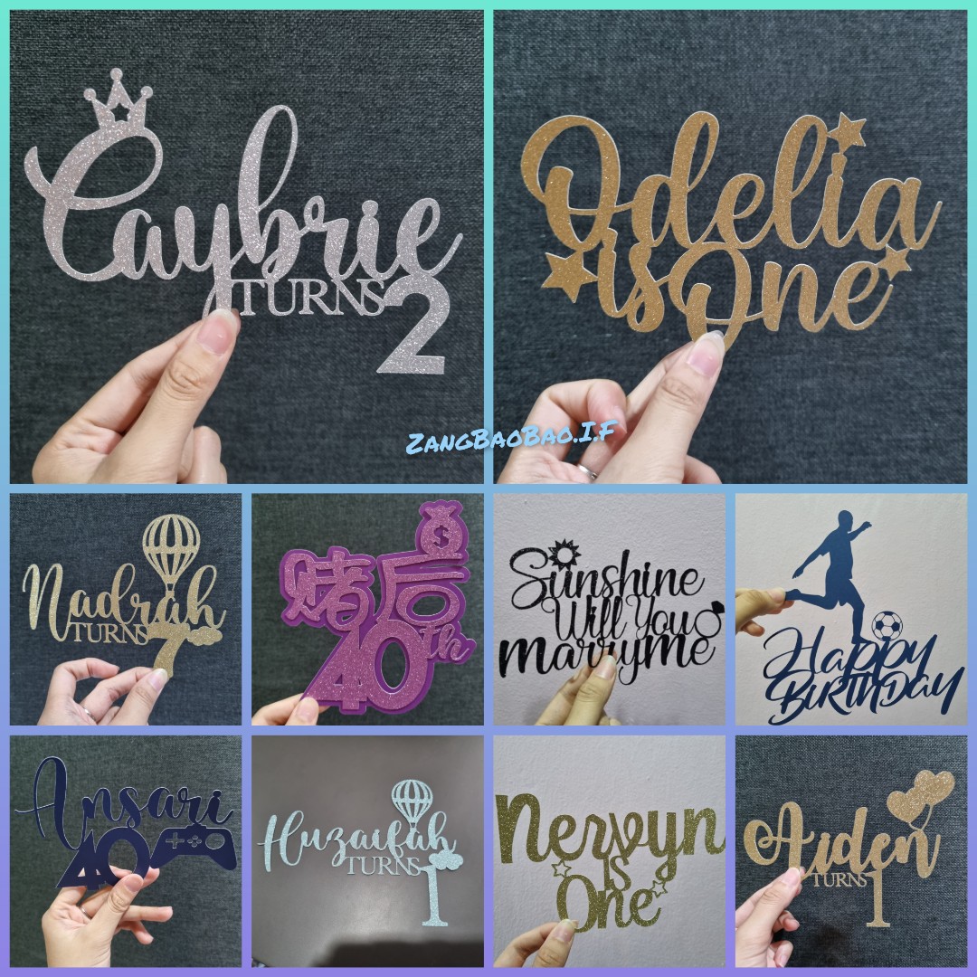 CUSTOMISED CAKE TOPPER, Hobbies & Toys, Stationery & Craft, Occasions ...