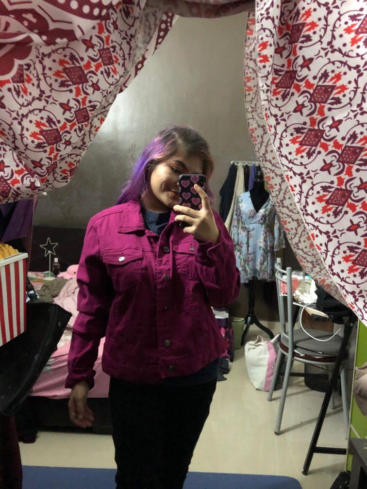 Dark Purple Denim Jacket