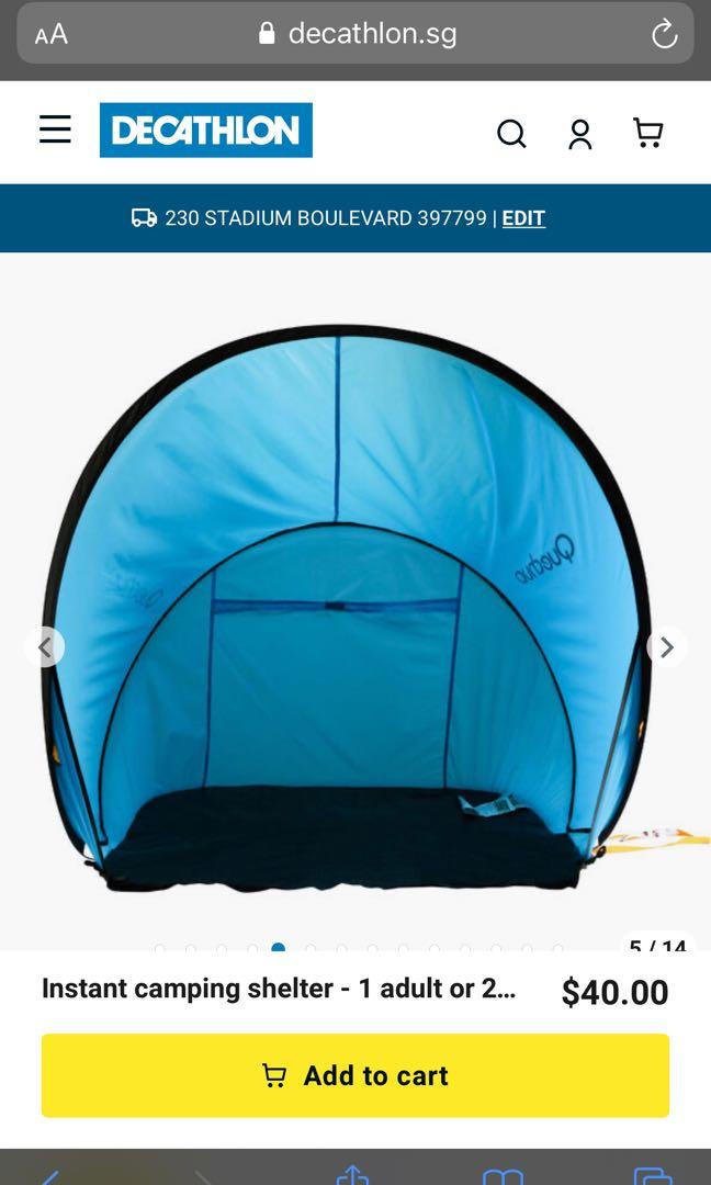Decathlon Quechua 2 second tent, Sports Equipment, Hiking & Camping on