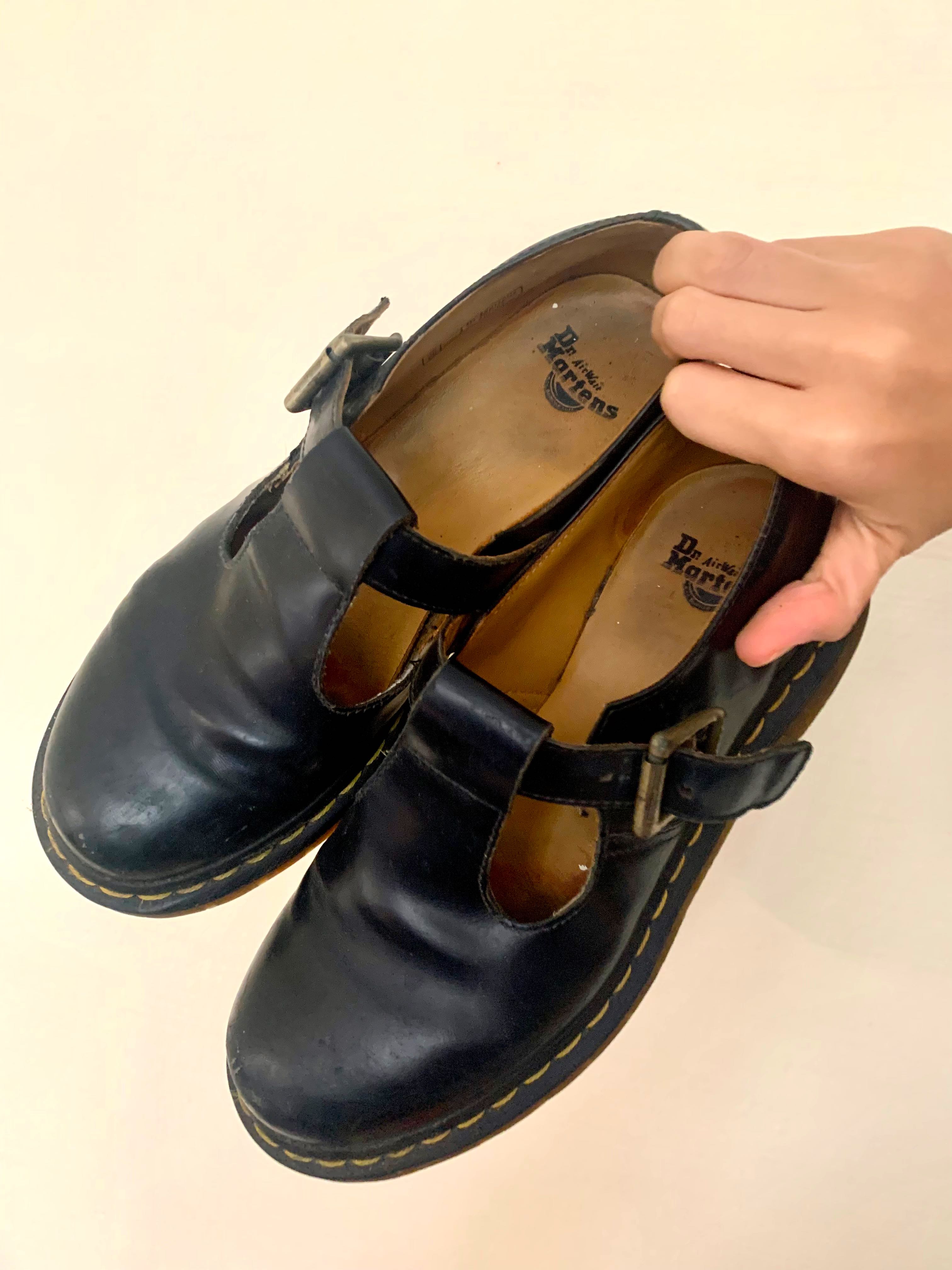 Dr Martens Polly Mary Jane Flat Shoes BLACK Women s Fashion