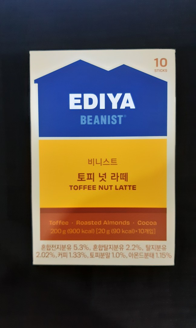 Ediya Beanist Toffee Nut Latte 20g x10, Food & Drinks, Packaged