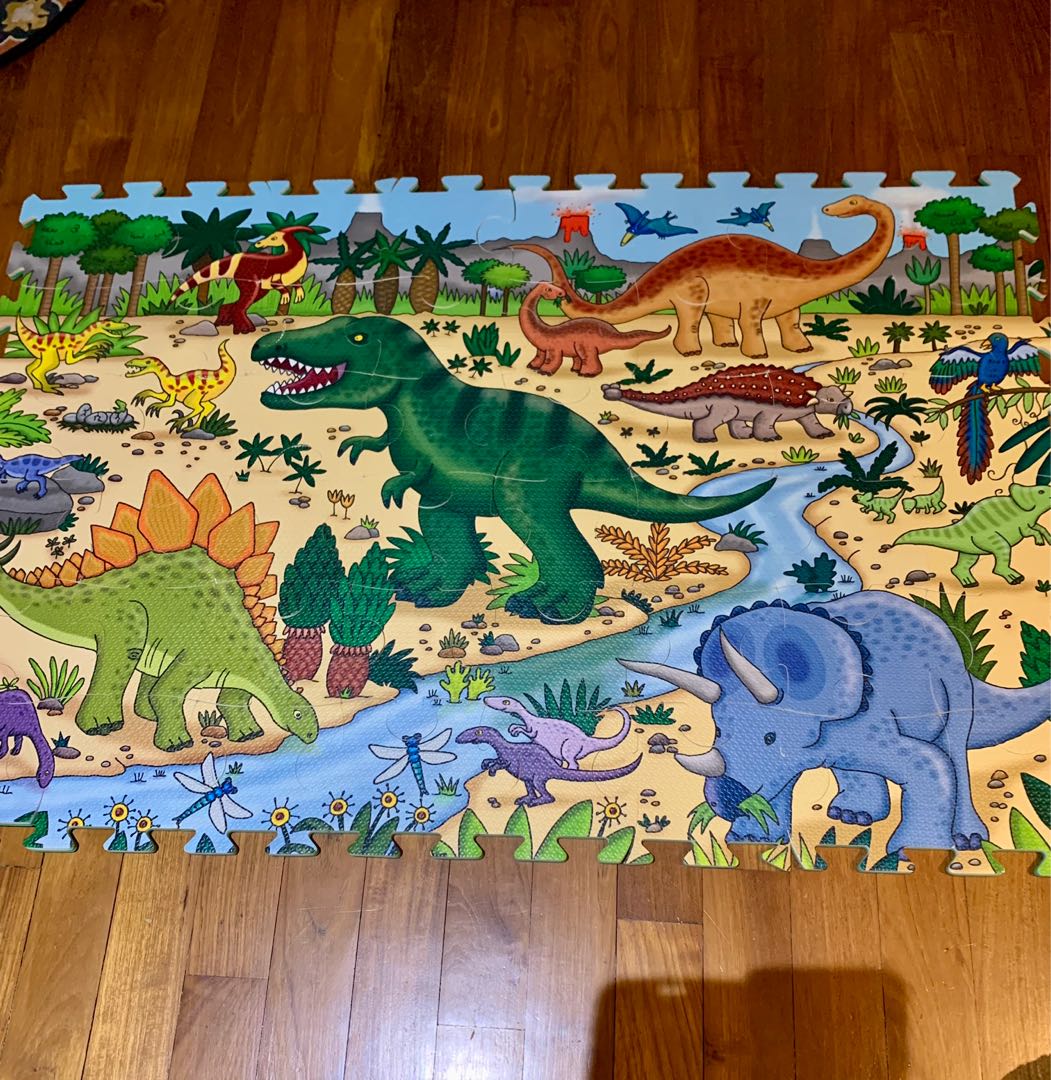 ELC Giant Dinosaur Foam Floor Puzzle Toy, Hobbies & Toys, Toys & Games