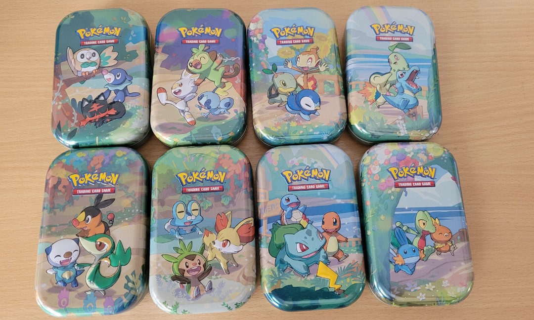 Empty pokemon tins, Hobbies & Toys, Toys & Games on Carousell