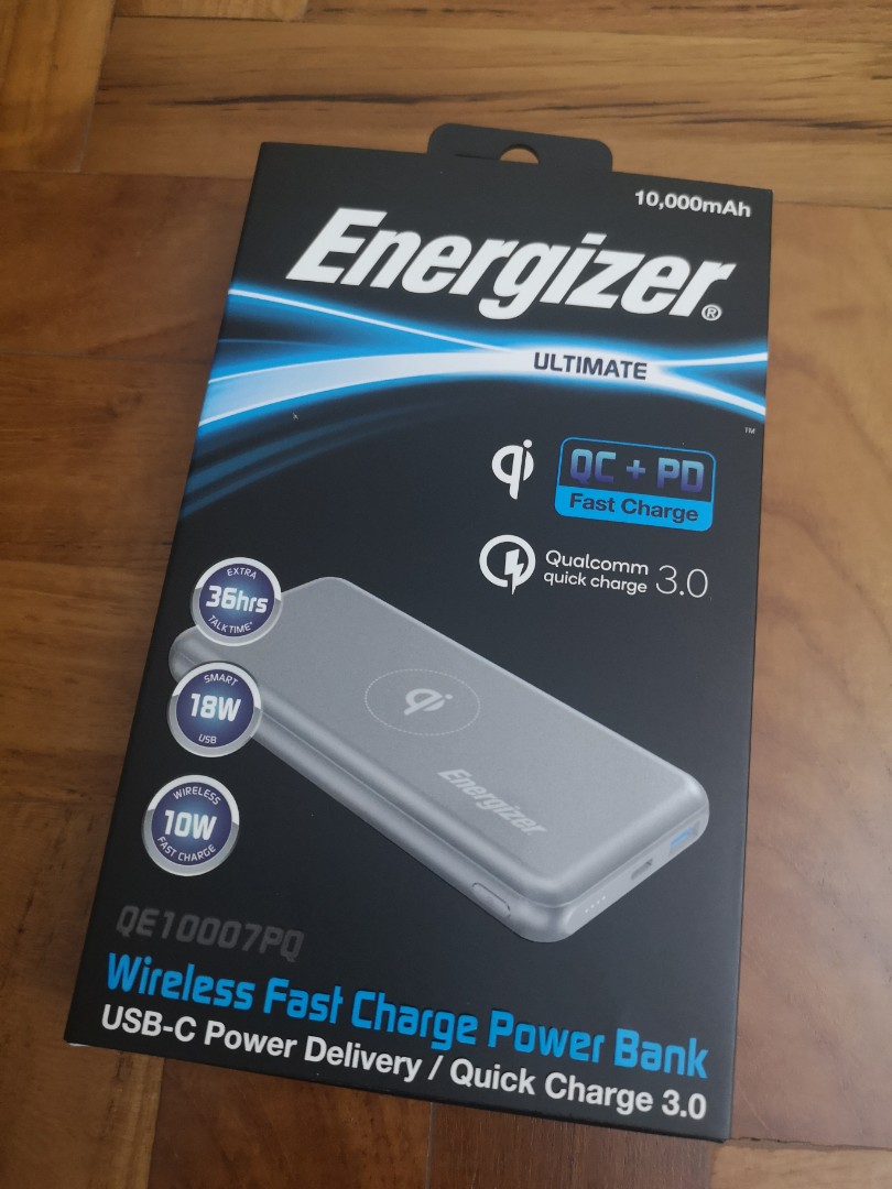 10k wireless powerbank Energizer QE10007PQ, Mobile Phones & Gadgets ...