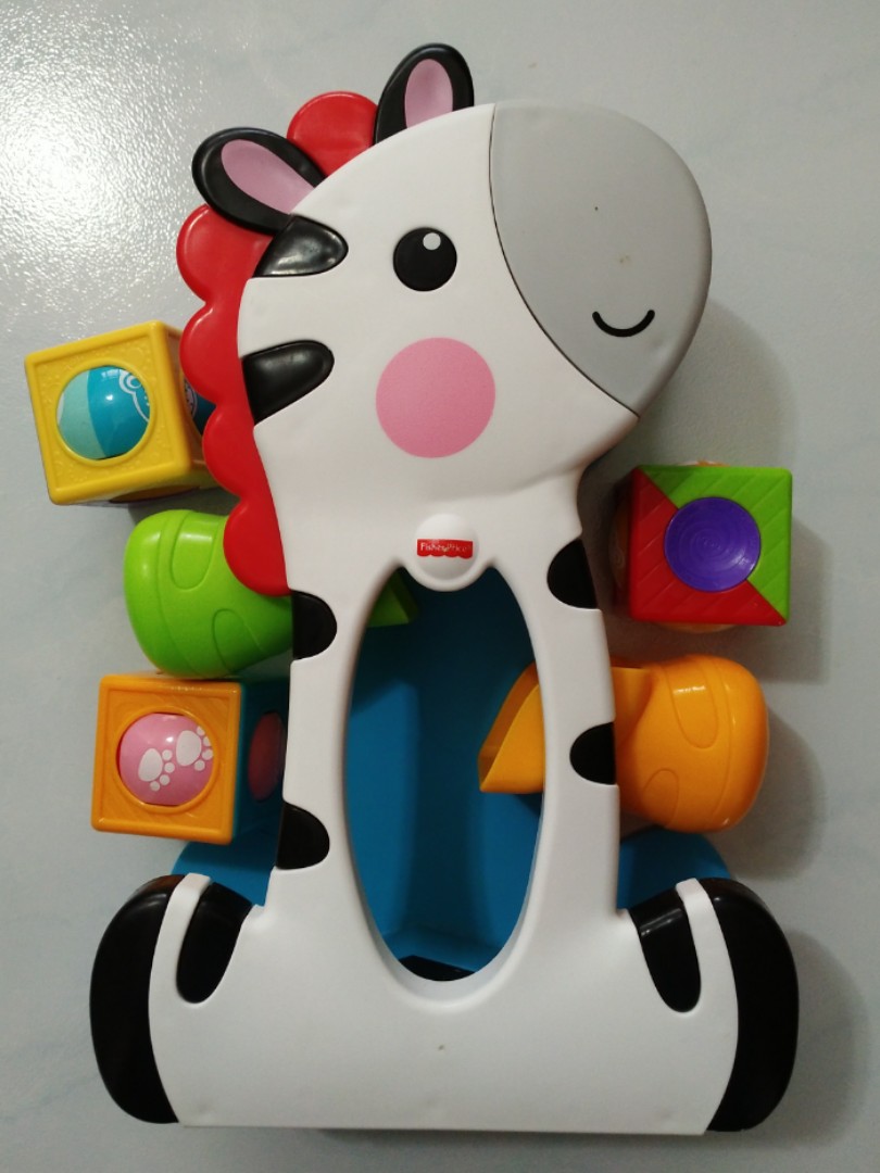 Fisher-Price Roller Blocks Tumblin' Zebra (used), Babies & Kids, Infant ...