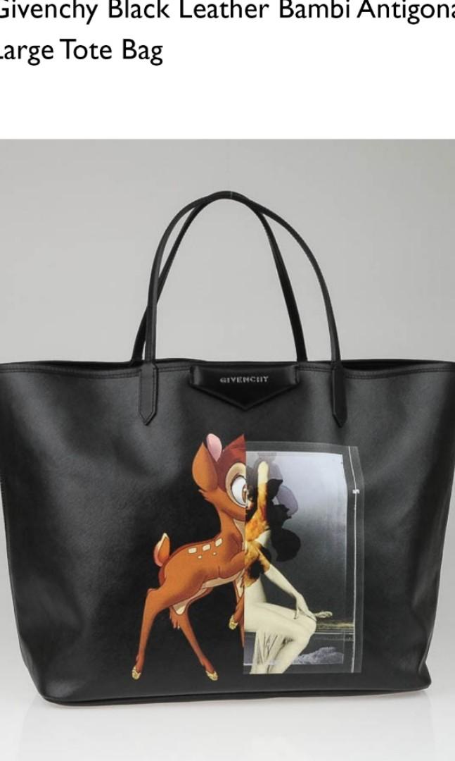 Givenchy Black Bambi Antigona Tote Bag