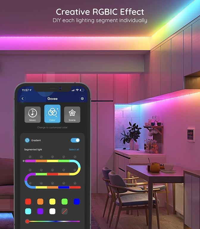 DREAMCOLOUR LED STRIP Lights, Govee 5M Music Sync Phone Controlled