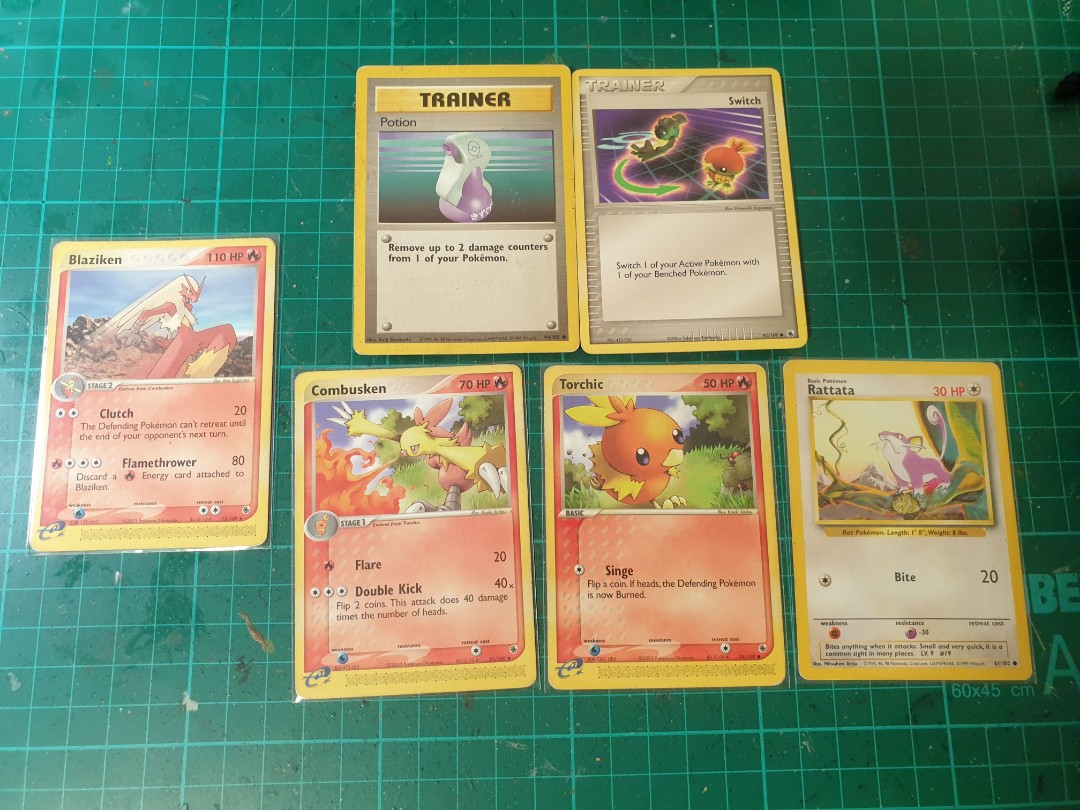 Used Vintage pokemon cards (Ex Ruby & Sapphire Torchic, combusken ...