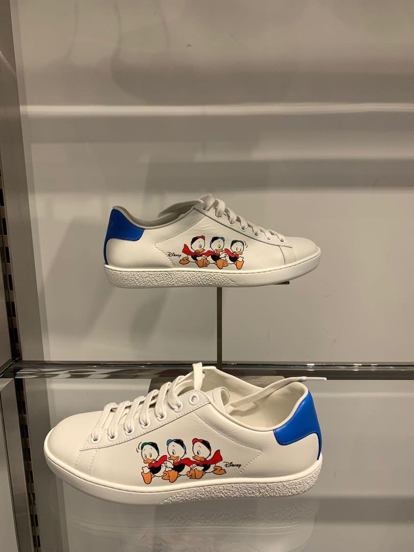 Gucci GG Unisex Disney X Gucci Donald Duck Ace Sneaker-White 
