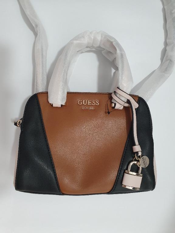 GUESS Shawna Cali Cognac Multi Color Faux Leather Crossbody Satchel VG719005 Women s Fashion Bags Wallets Cross body Bags on Carousell