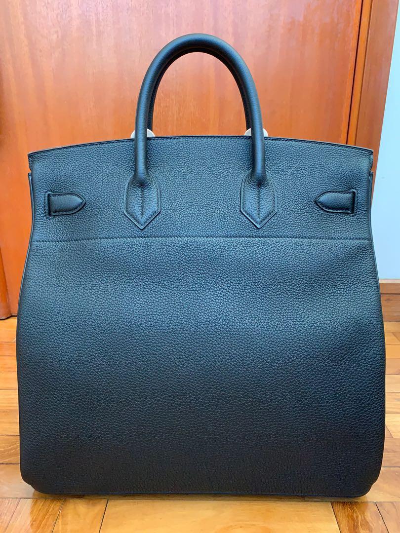 HERMES Haut a Courroies 40 Hand Bag Togo Leather Etoupe Z France