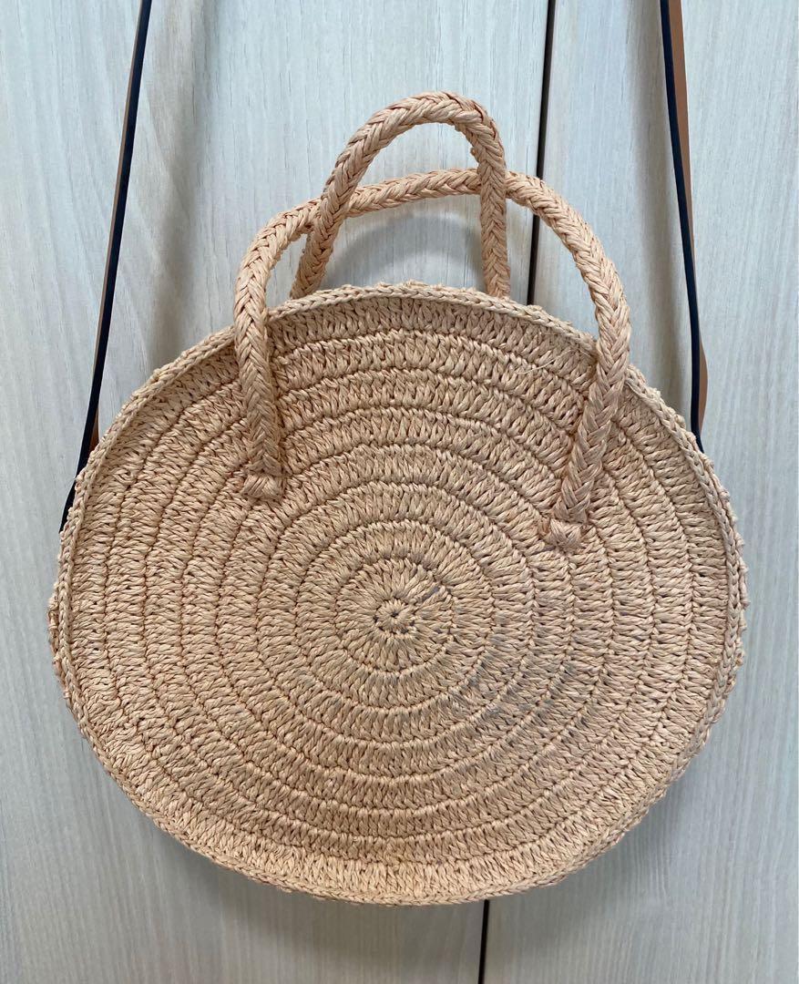 H&m round sales straw bag