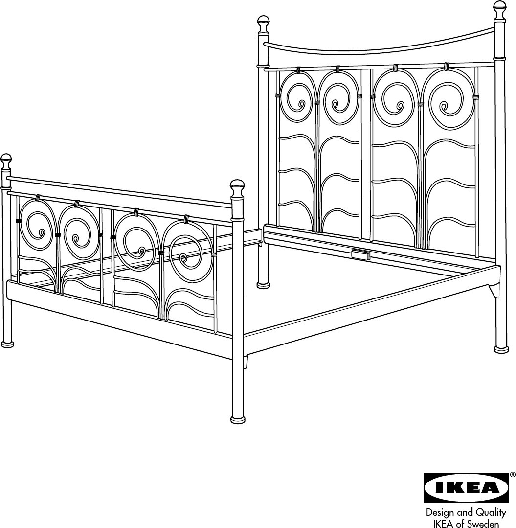 IKEA NORESUND QUEEN BED FRAME, Furniture & Home Living, Furniture, Bed