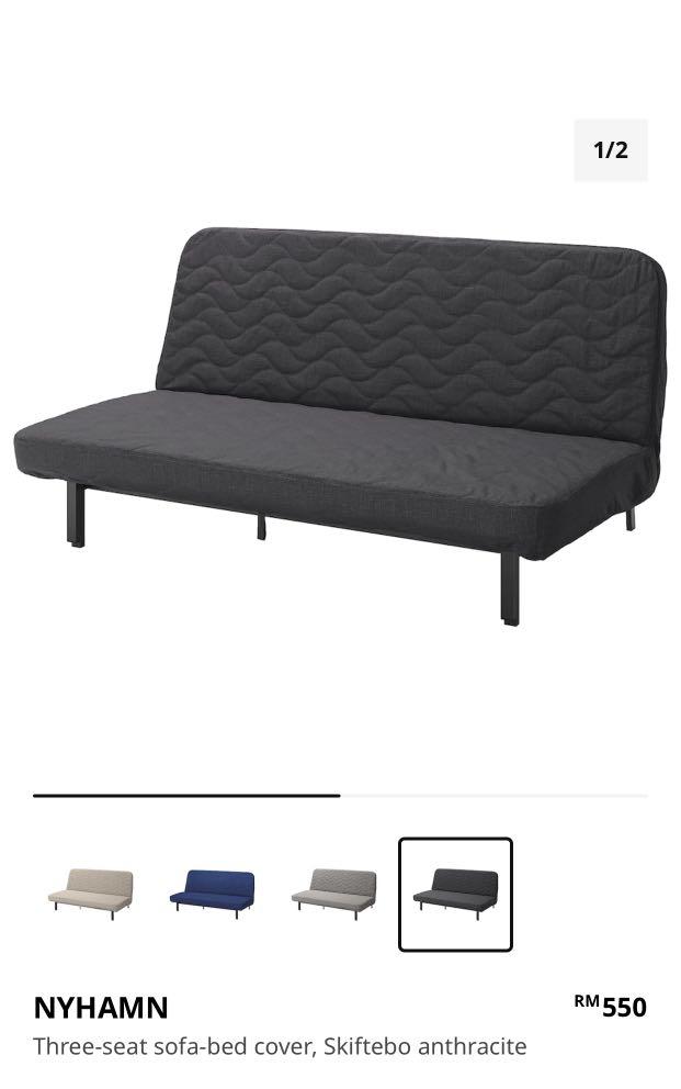 IKEA Nyhamn Sofa Bed, Furniture & Home Living, Furniture, Sofas on