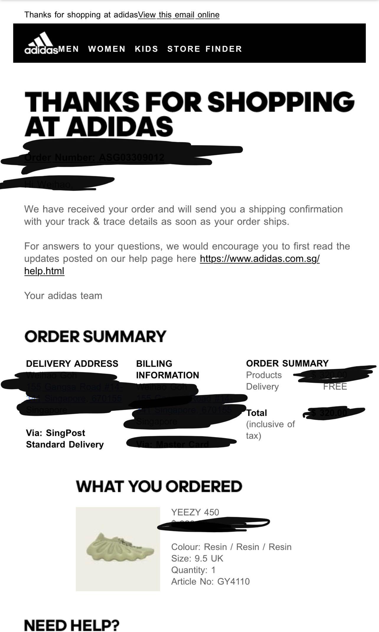 Instock Adidas Yeezy 450 Resin UK9.5 US10 Men s Fashion