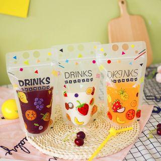 Juice/drinks zip bags  -Free Straws