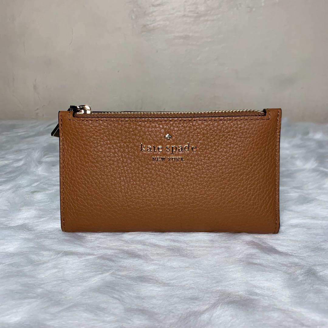 Kate Spade Leila Small Slim Bifold Wallet Warm Gingerbread