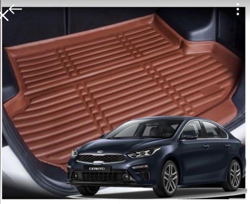 Kia K3 Cerato Leather Boot Mat, Car Accessories, Accessories on Carousell