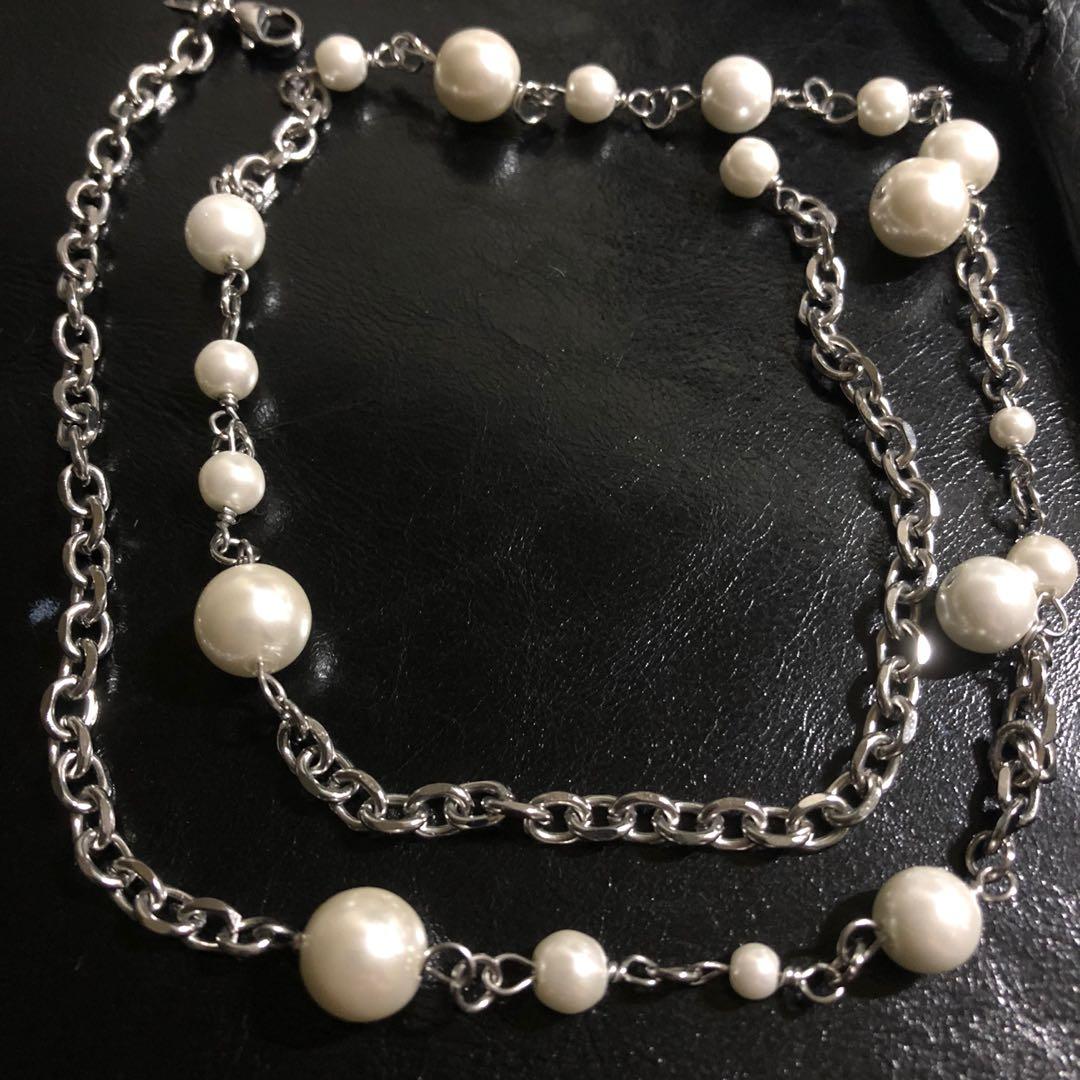 Kream Original Steel and Pearl Necklace Women s Fashion Jewelry