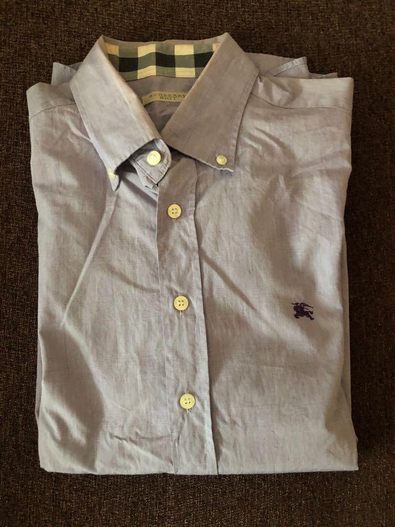 Light purple Burberry shirt, Men's 