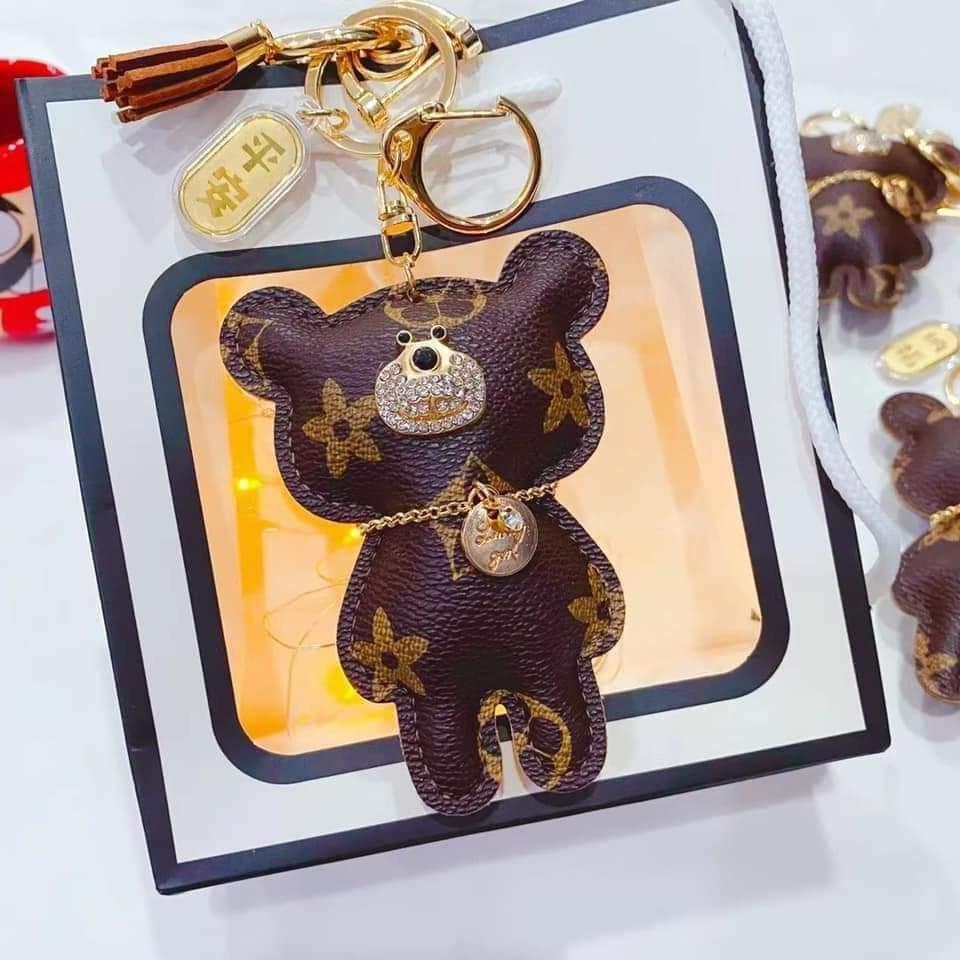 Louis Vuitton LV Teddy Bear Keyring and Bag Charm