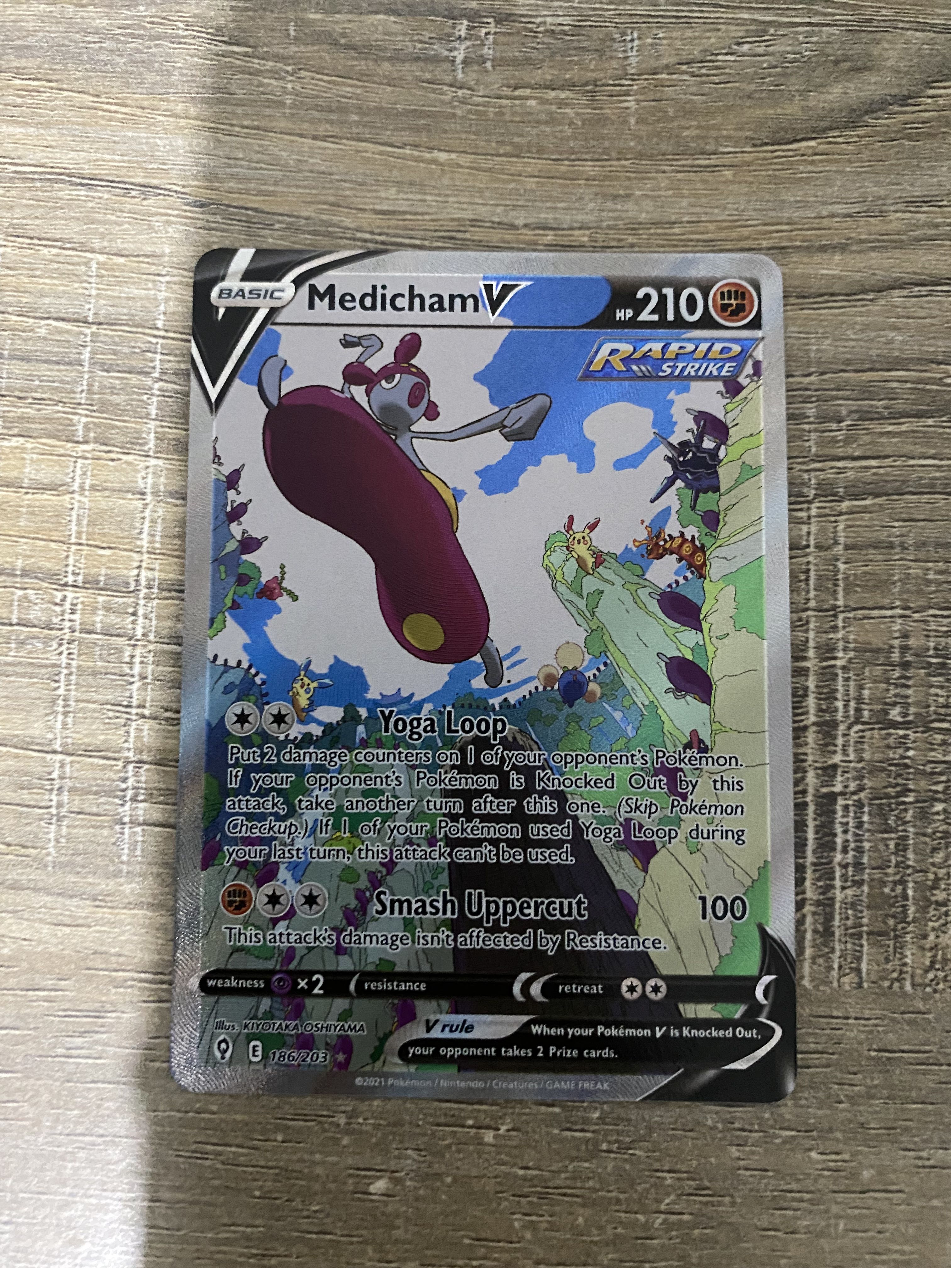 Medicham V Alternate Full Art Pokemon Evolving Skies, Hobbies & Toys