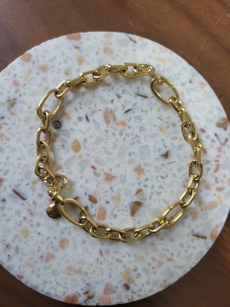 Monica Vinader Alta Capture Charm Bracelet Yellow Gold