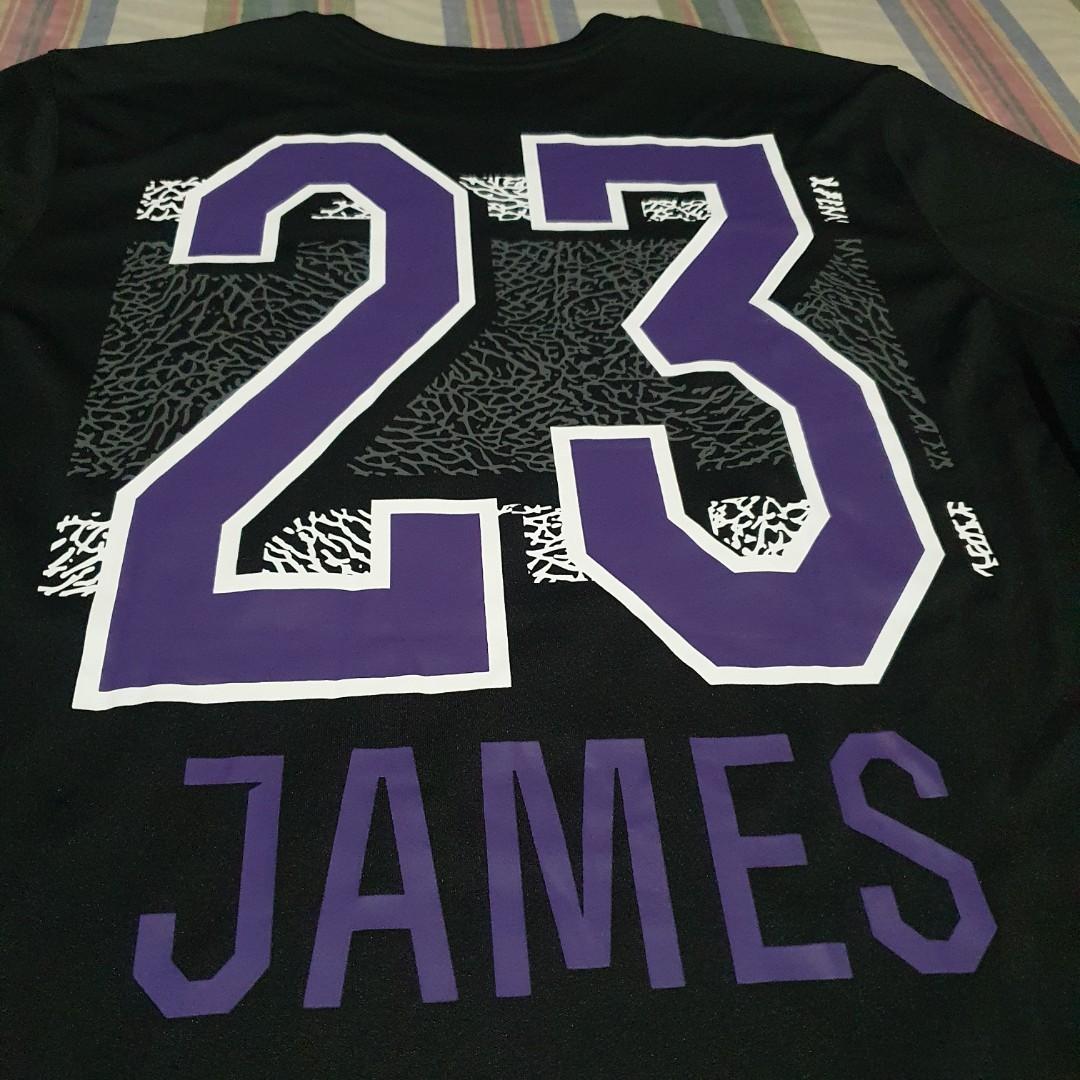 LeBron James Los Angeles Lakers Mesh Men's #23 Black Toile T-Shirt - Black  579904-414