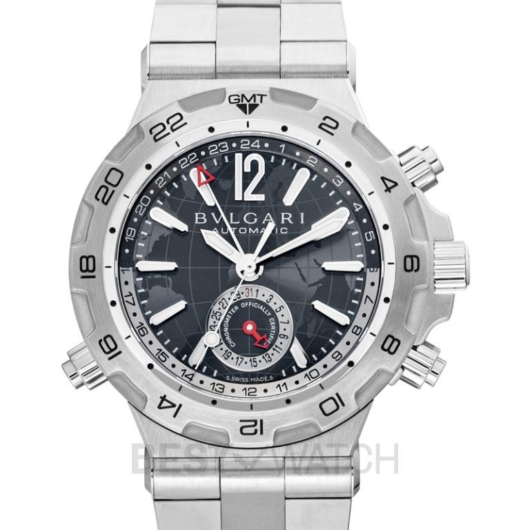 NEW Bvlgari Diagono Automatic Grey Dial Stainless Steel Men s Watch 101648
