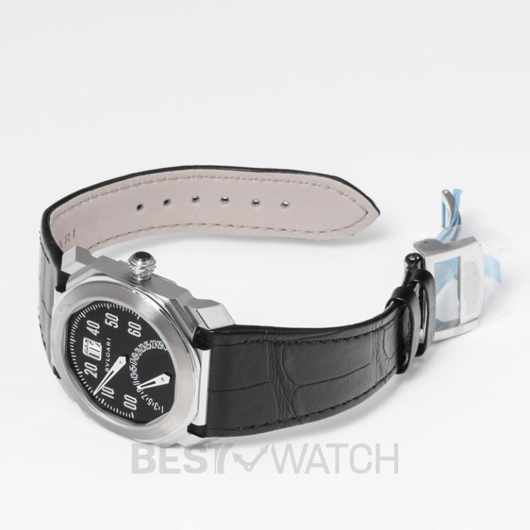 Bvlgari mens cheap watch rubber strap
