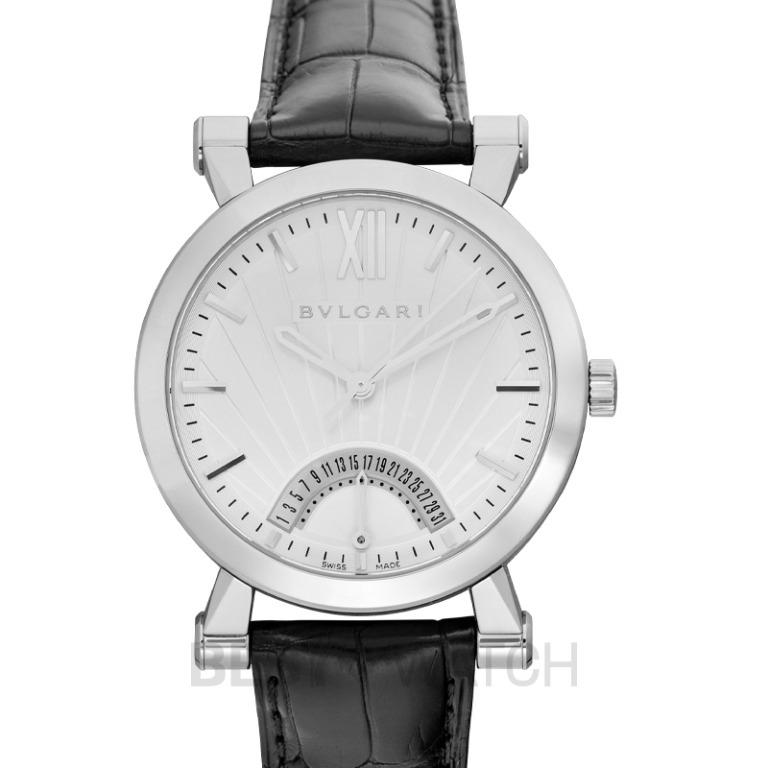 Bvlgari sotirio black dial men's hotsell automatic watch with alligator leather band
