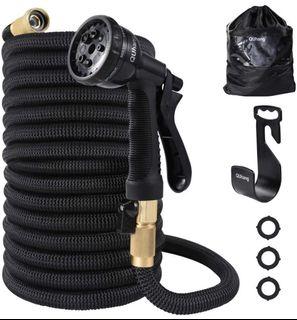 *NEW* Expandable Garden Hose, Flexible Water Pipe with 3/4" Solid Brass Fittings, 8 Pattern Spray Nozzle (50 Feet)
