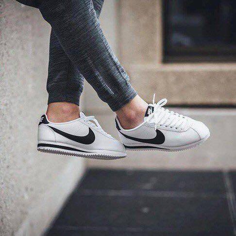 Women's classic cortez leather running shoes on sale