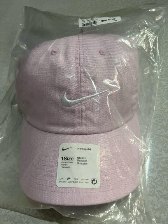 Nike Heritage 86 Swoosh Denim Cap Regal Pink White Women S Fashion Watches Accessories Hats Beanies On Carousell