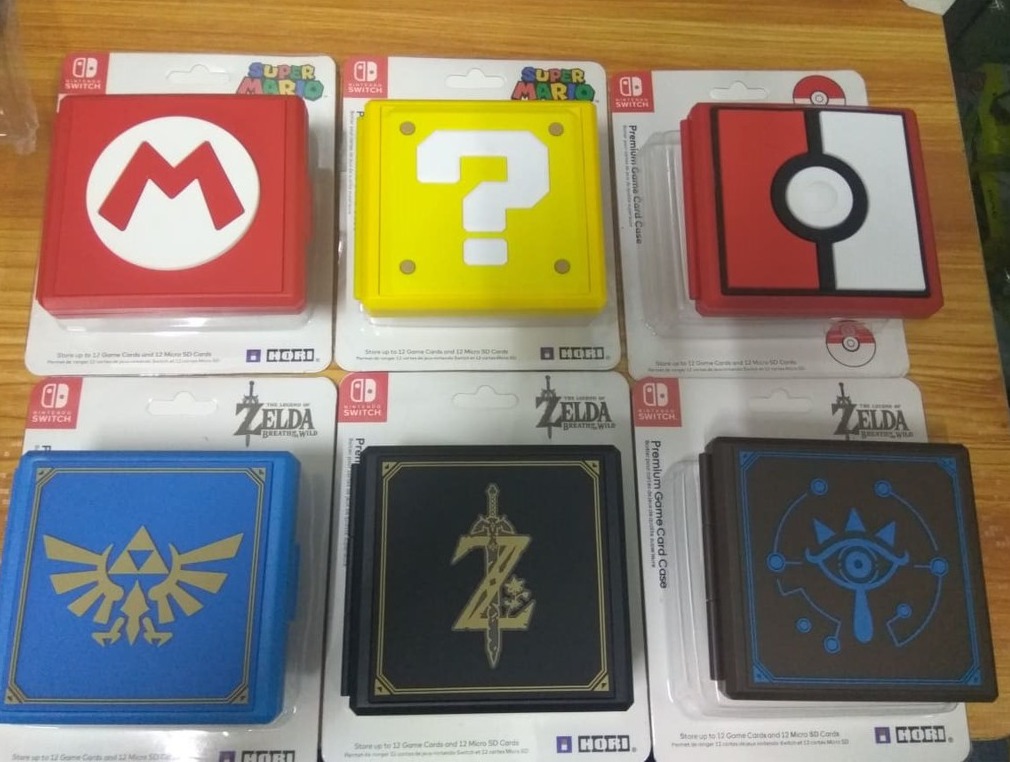Nintendo Switch Premium Game Card Case 12 in 1 Minecraft Yellow Mario Pokemon Legend of Zelda Pokemon Luigi
