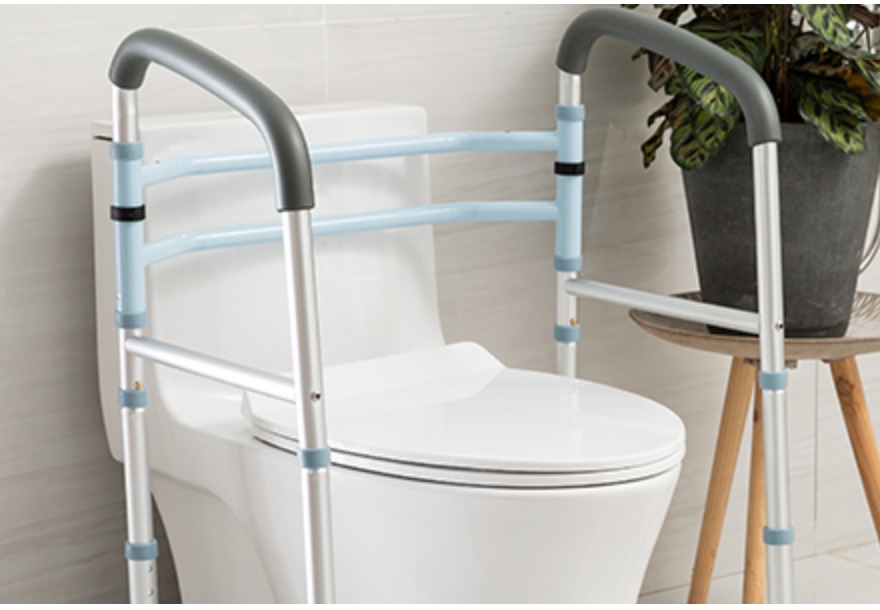 OasisSpace Stand Alone Heavy Duty Toilet Safety Rail, Furniture & Home