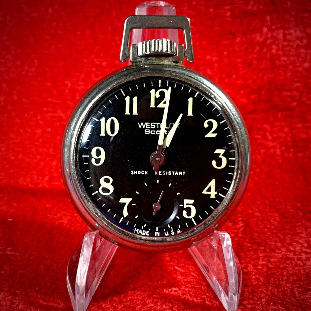 Pocket Watch Westclox Scotty Luminous Vintage Made in USA