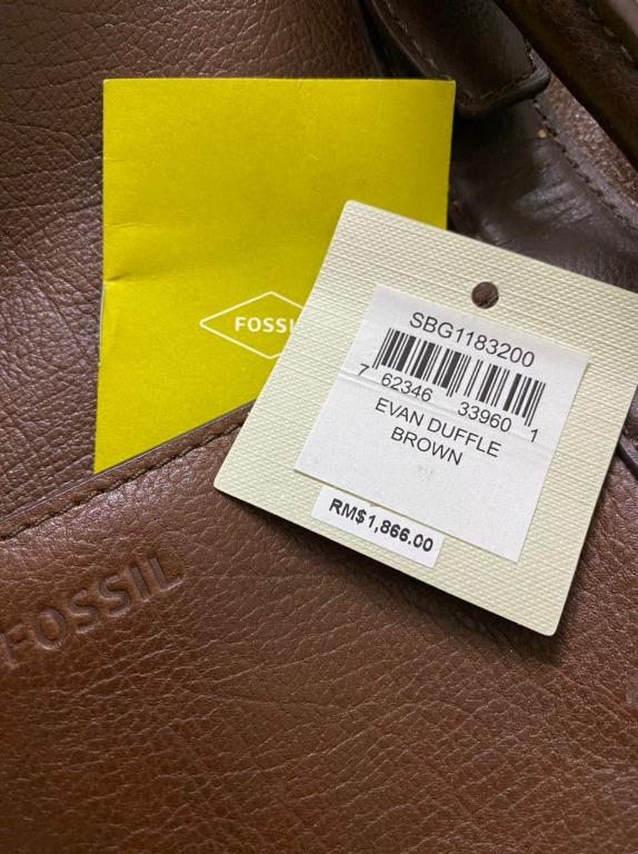 PRELOVED FOSSIL EVAN DUFFLE BROWN Luxury Bags Wallets on Carousell