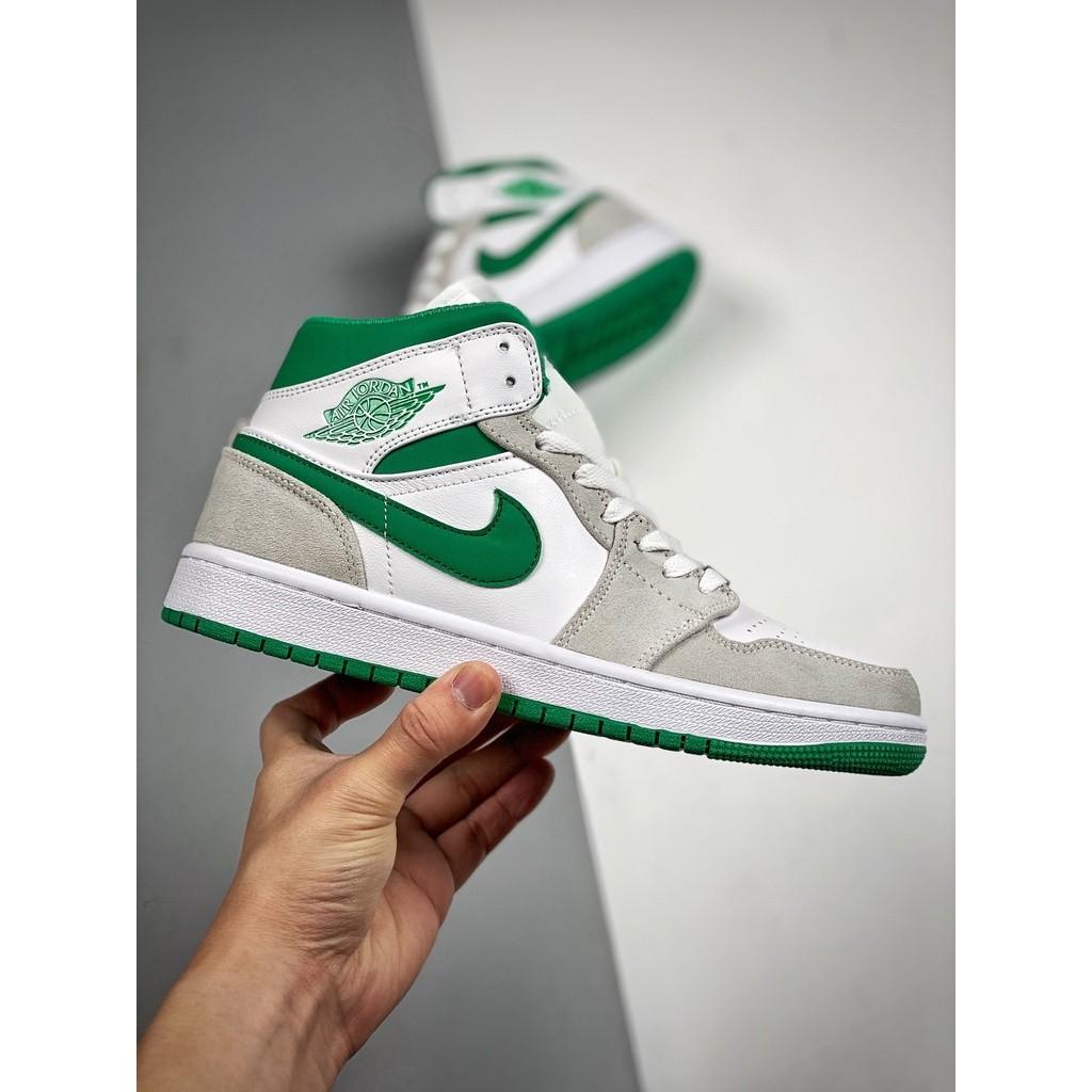 jordan 1 mid grey pine