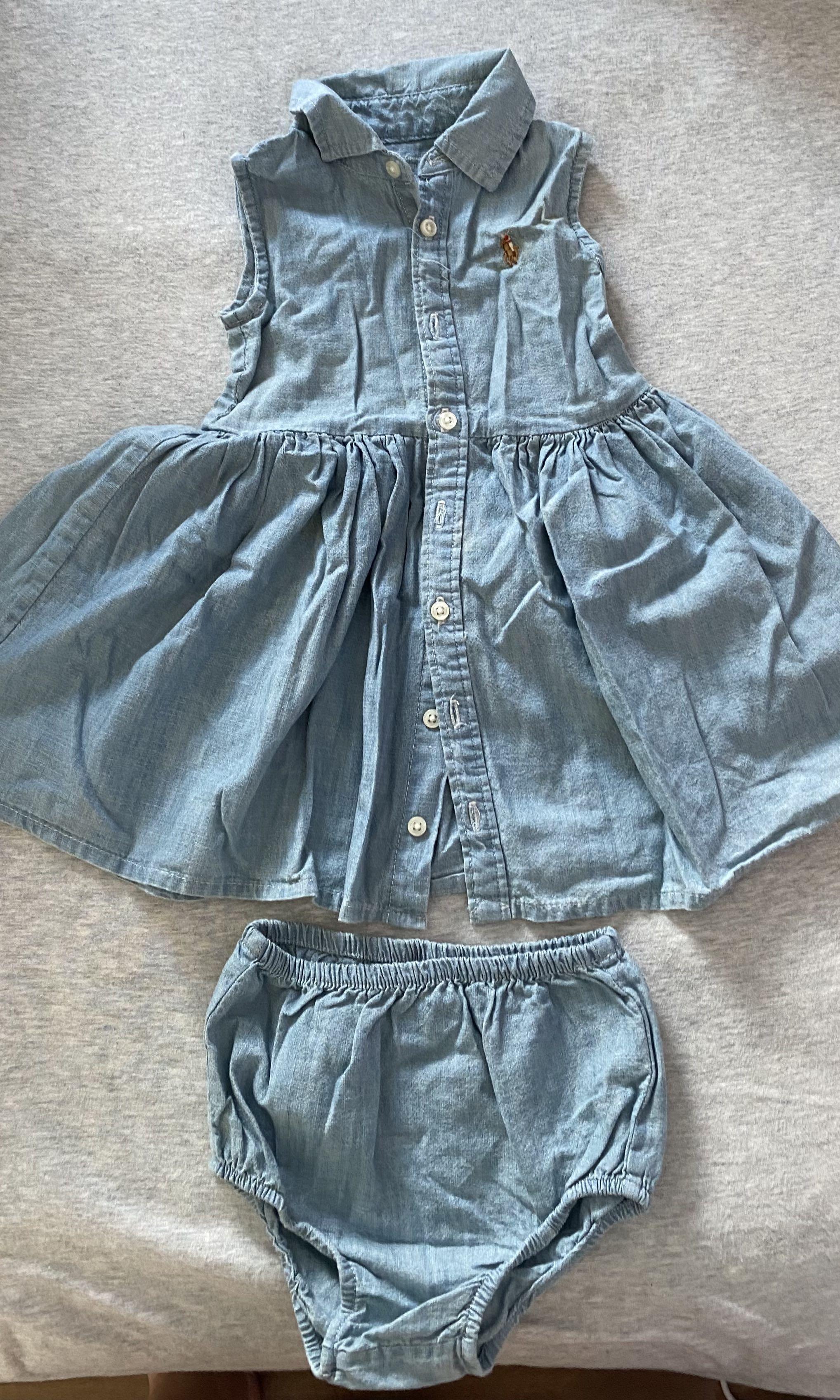 Ralph lauren baby denim dress discount