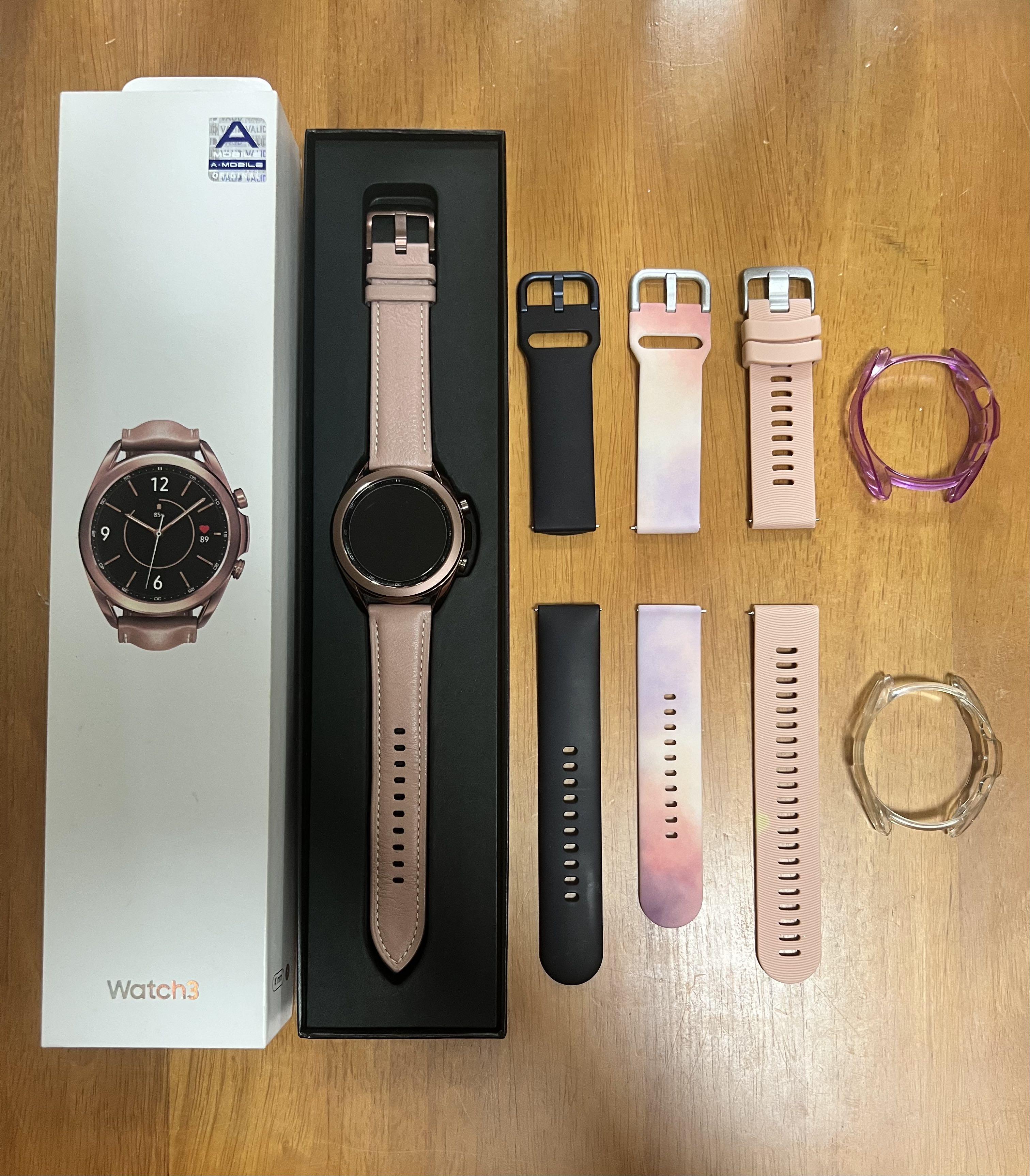 Samsung Galaxy Watch 3 41mm Mystic Bronze Wifi Gps With Free Accessories Mobile Phones Gadgets Wearables Smart Watches On Carousell