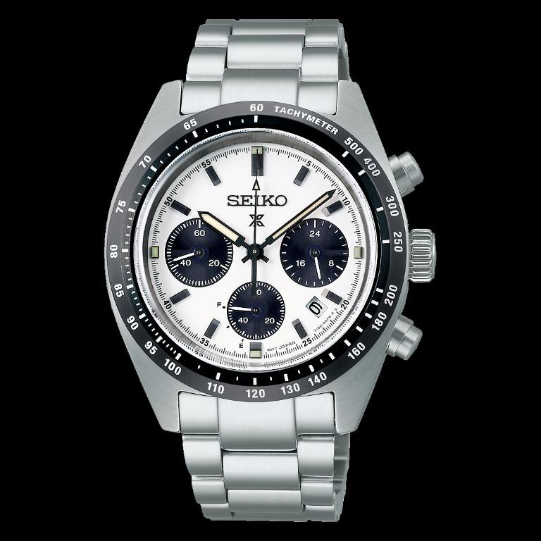 Seiko Prospex Speedtimer Panda Solar Chronograph Watch SSC813 SSC813P1 (Category: Luxury Watches) located in San Juan City. Submitted by wilderness.voice (Listing ID 1133066492, Image 2). Description: Caliber Number: V192 Movement Type: Solar Accuracy: ±15 seconds per month Case Material: Stainless steel Crystal: Curved sapphire crystal Crystal Coating: Anti-reflective coating on inner surface LumiBrite: LumiBrite on hands and index(es) Clasp: Th