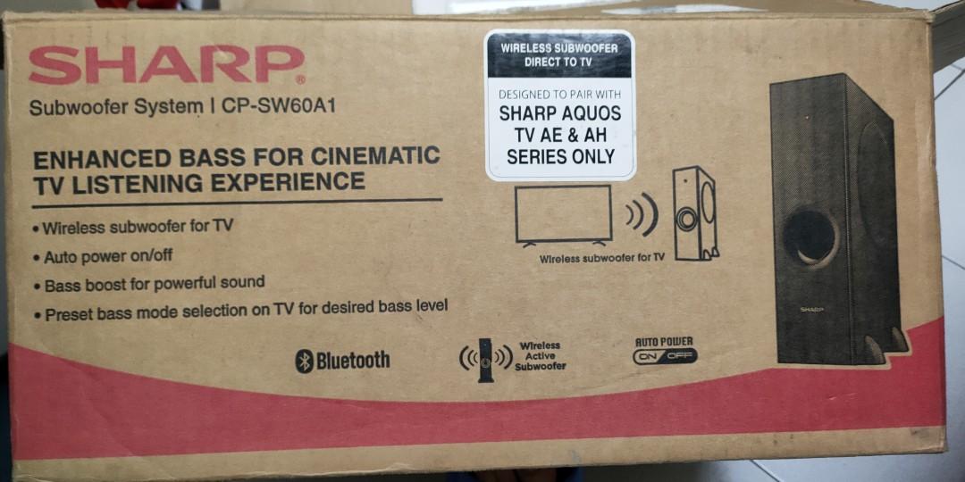 Sharp Aquos Bluetooth Subwoofer for Sharp TV, Audio, Soundbars, Speakers & Amplifiers on Carousell